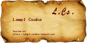 Lampl Csaba névjegykártya